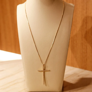 Crucifixo Prata 925 - Folheado a ouro